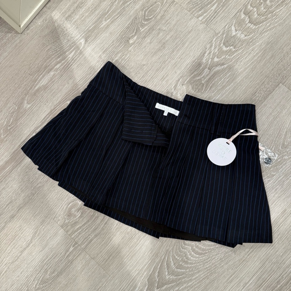 More to Come Pinstripe Women's Mini Skirt